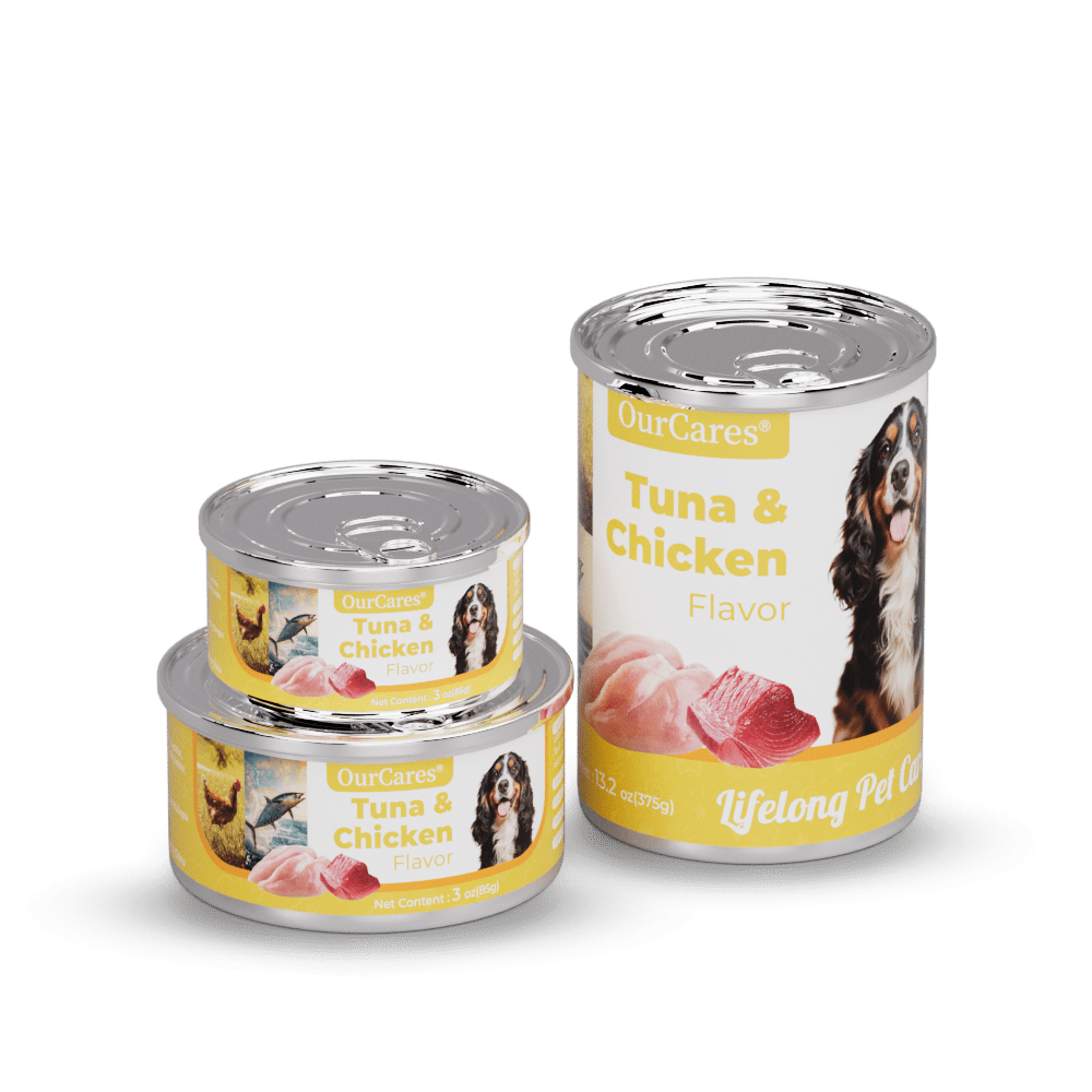 Ground Dinner Wet Dog Food Variety Pack, Tuna &Chicken Flavor and Chopped Dinner with Tuna and Chicken, Made with Natural Ingredients
