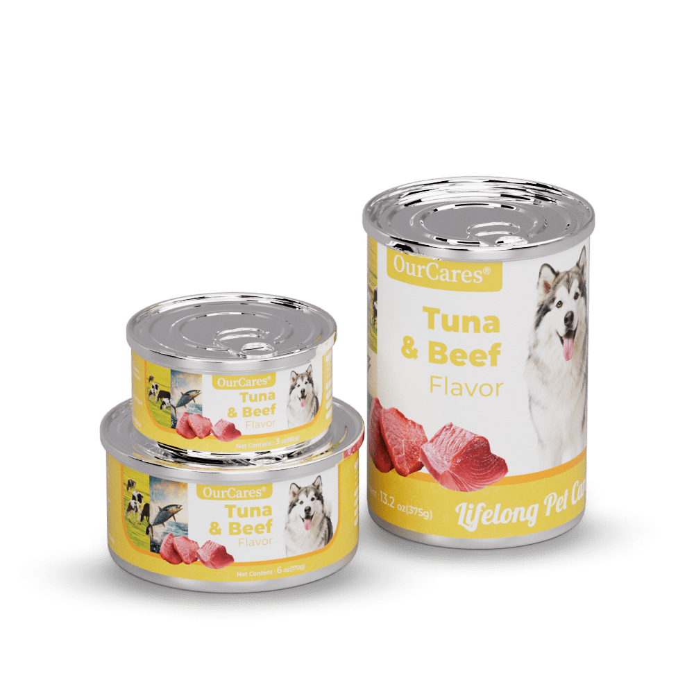 Ground Dinner Wet Dog Food Variety Pack, Tuna &Beef Flavor and Chopped Dinner with Tuna and Beef, Made with Natural Ingredients