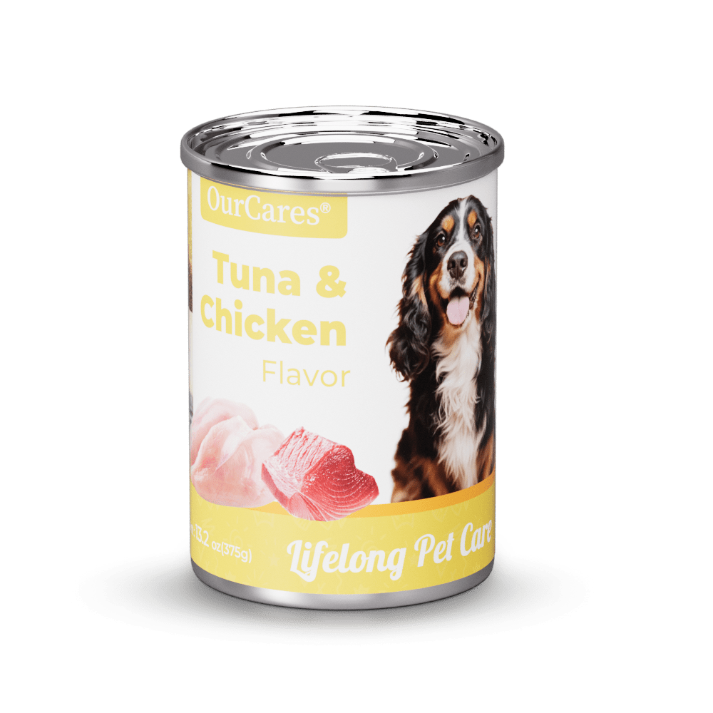 Ground Dinner Wet Dog Food Variety Pack, Tuna &Chicken Flavor and Chopped Dinner with Tuna and Chicken, Made with Natural Ingredients