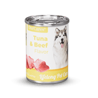Ground Dinner Wet Dog Food Variety Pack, Tuna &Beef Flavor and Chopped Dinner with Tuna and Beef, Made with Natural Ingredients