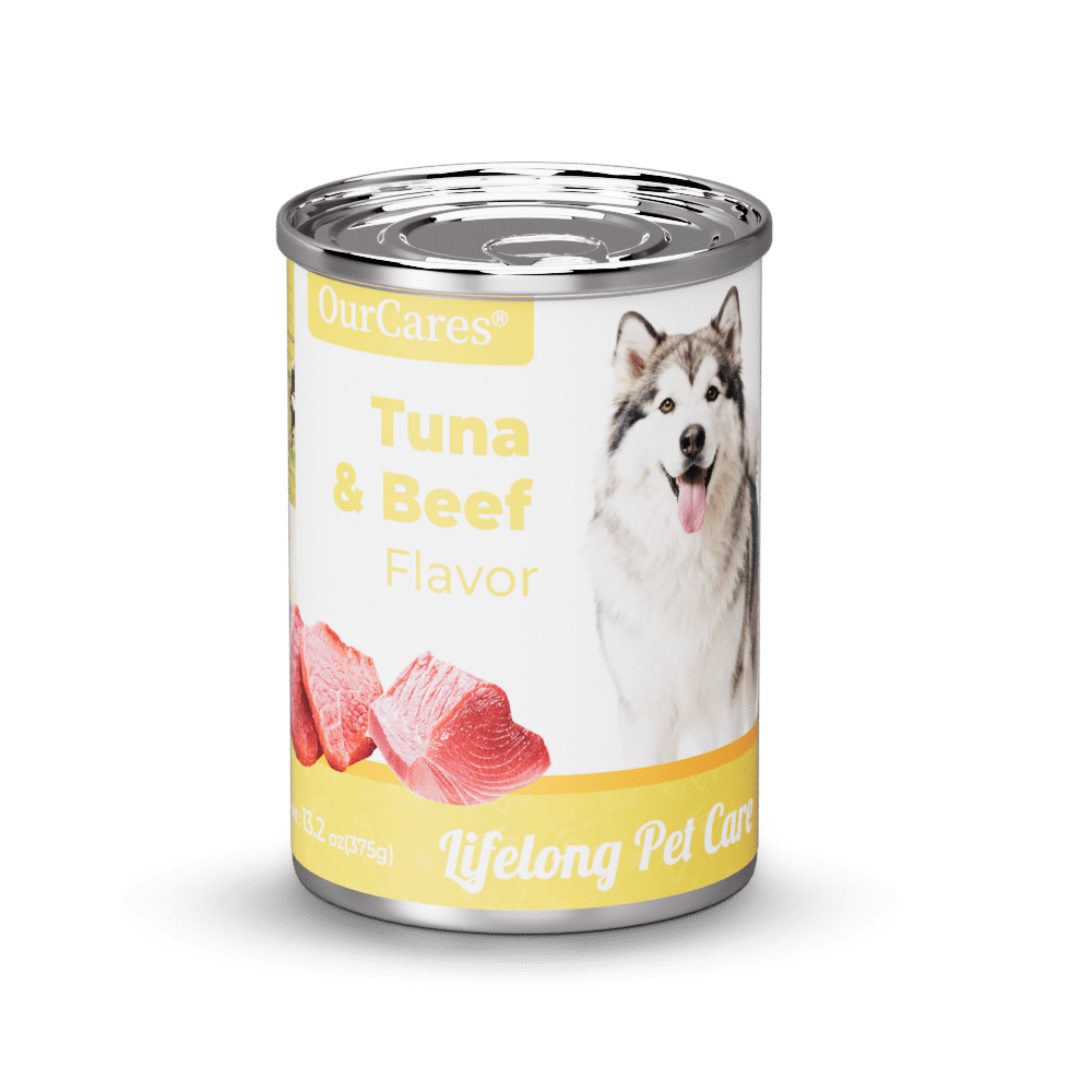 Ground Dinner Wet Dog Food Variety Pack, Tuna &Beef Flavor and Chopped Dinner with Tuna and Beef, Made with Natural Ingredients
