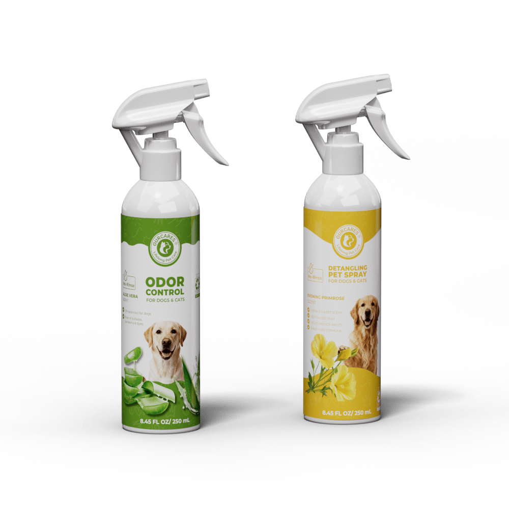Ultra Fresh Waterless Dog Bath Spray, Baking Soda Deodorizer No-Rinse Dry Dog Shampoo for Between-Bath Odor Control and Coat Freshening, Detangling, 8 Fl Oz