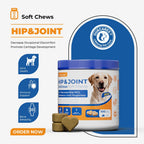 OURCARES Hip and Joint Supplement for Dogs, Glucosamine & Chondroitin Mobility Chews