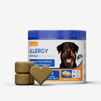 OURCARES Dog Allergy Relief Chews support seasonal allergy discomfort, soothe itchy skin and provide natural itch relief for all breeds of dogs
