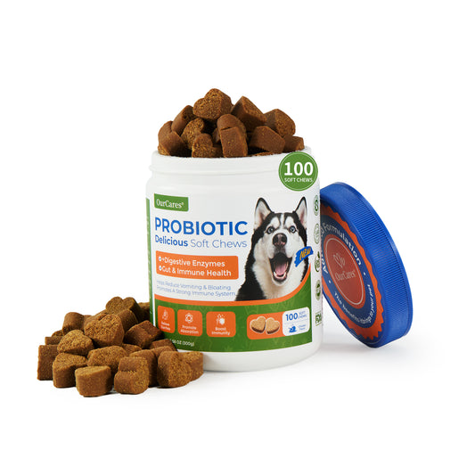 Probiotic Bites for Dogs - Digestive & Immune Support - 100ct Soft Chews