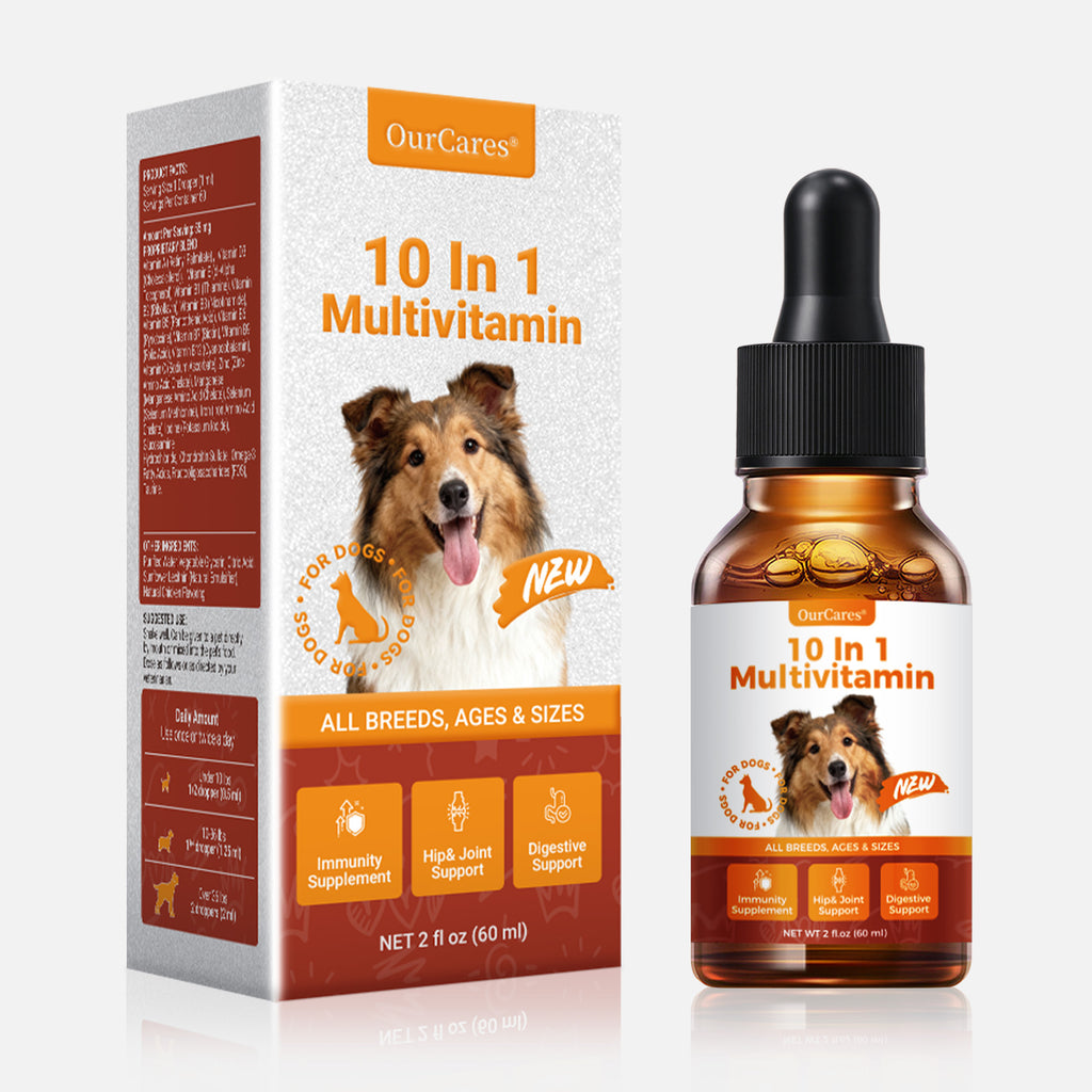 OURCARES 10-in-1 Dog Multivitamin, Essential Nutrition Support for All Life Stages