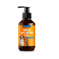OURCARES Wild Alaskan Salmon Oil provides natural Omega support for dogs and cats, helps maintain healthy skin and shiny coat, ideal for daily pet wellness