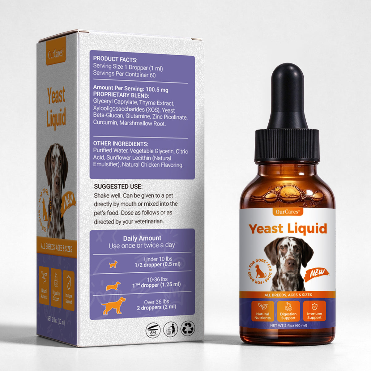 OURCARES Dog Yeast & Itch Relief, Skin Flora Balance & Healthy Skin Support
