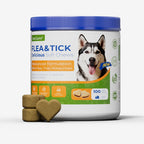 OURCARES Advanced Shield Soft Chews offer natural defense and effective pest protection against fleas and ticks, keep dogs safe and healthy all year round
