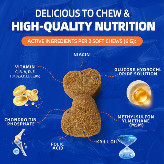 10-in-1 Multivitamin Soft Chews - Daily Support for Skin, Coat, & Joints