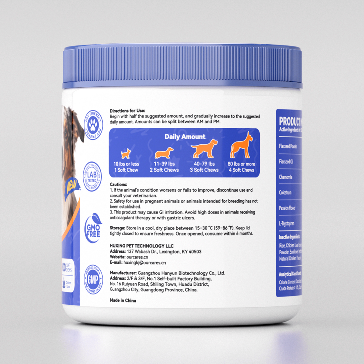 OURCARES Calming Chews for Dogs, Relief for Separation Anxiety, Thunder & Fireworks Stress Support