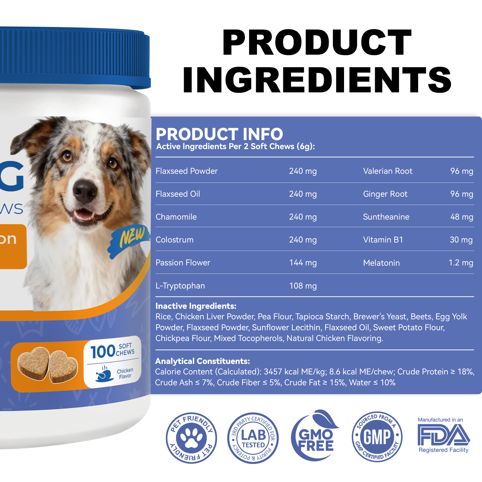 Calming Chews for Dogs - Anxiety Relief