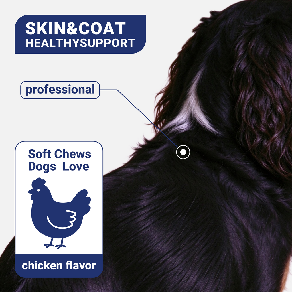 OURCARES Skin and Coat Supplement, Omega-3 for Dogs, Relieves Itchy Skin & Reduces Excessive Shedding