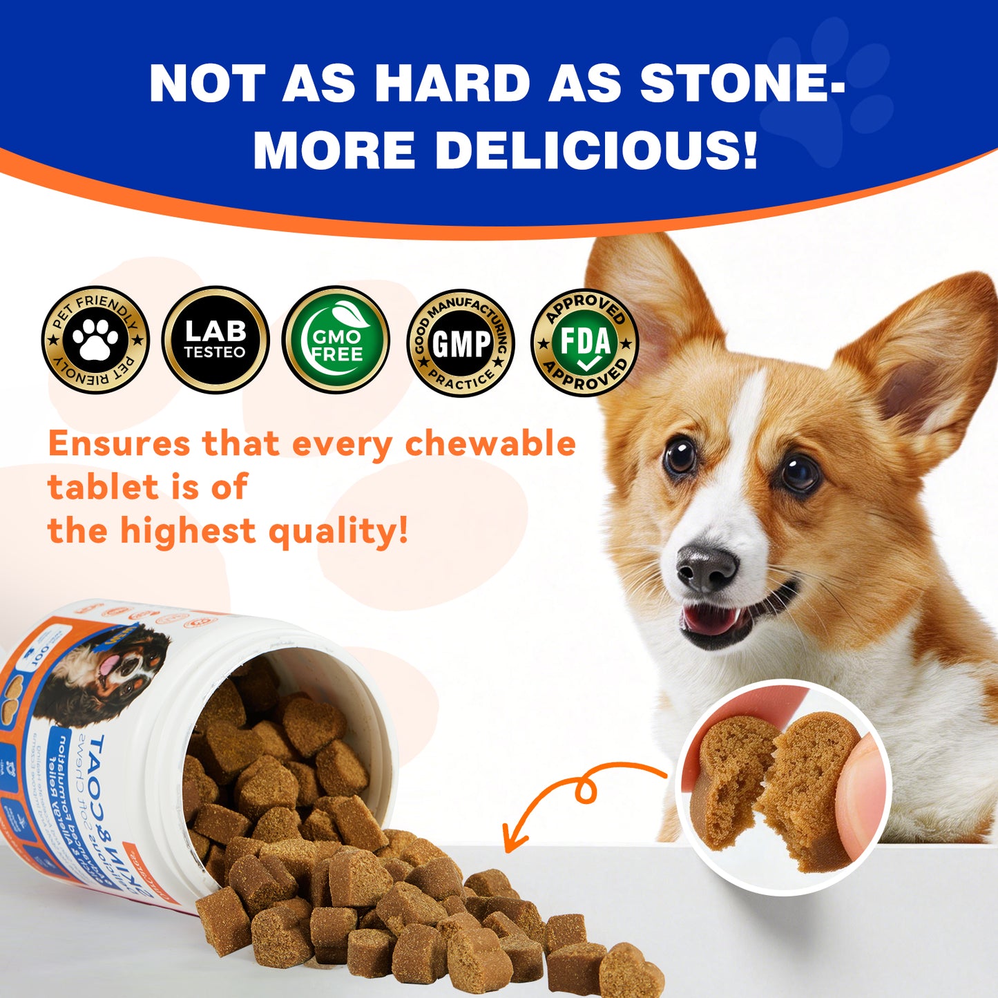 Skin and Coat Supplement - Omega-3 Support for Itchy Skin & Shedding