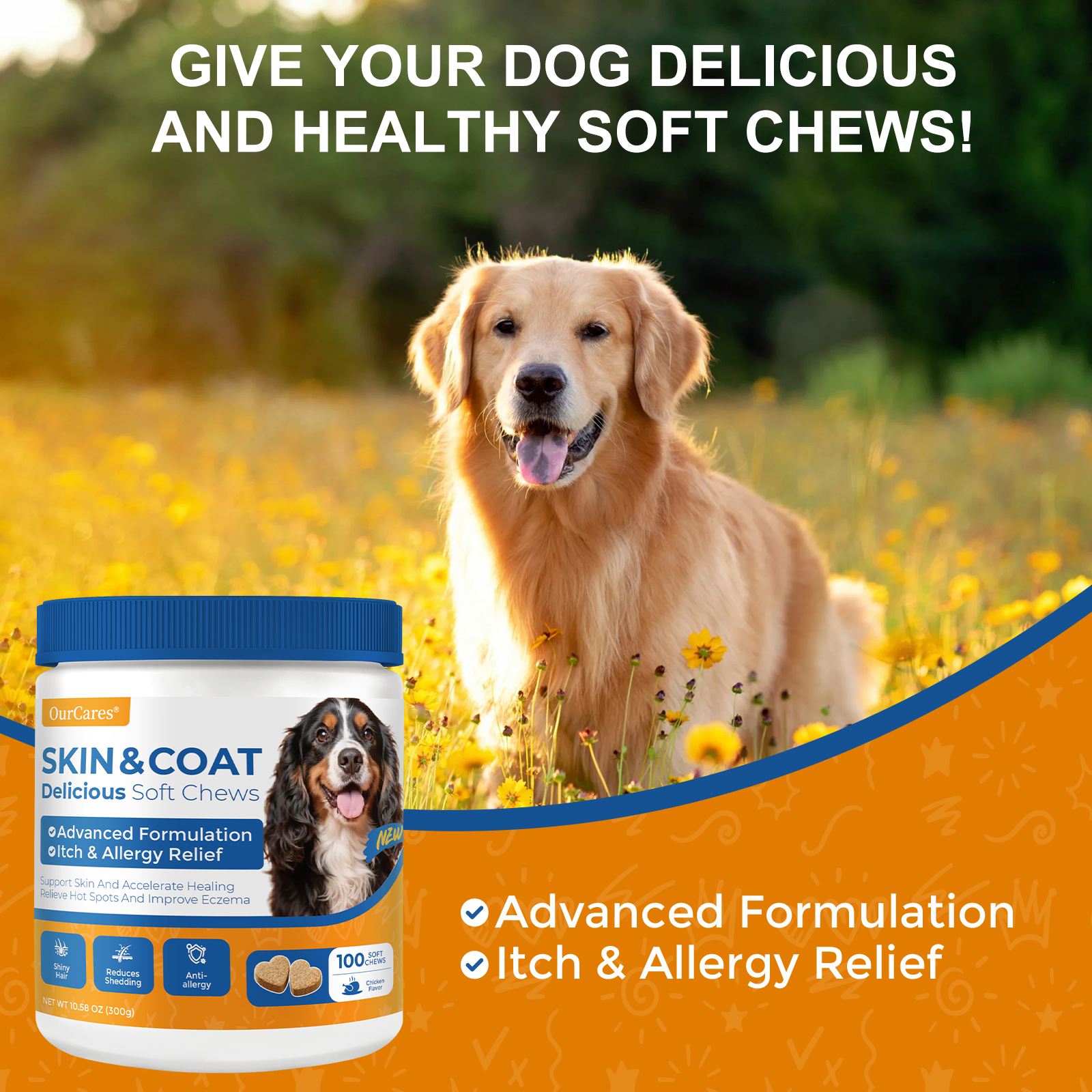 Salmon Oil for Dogs - Skin & Coat Support