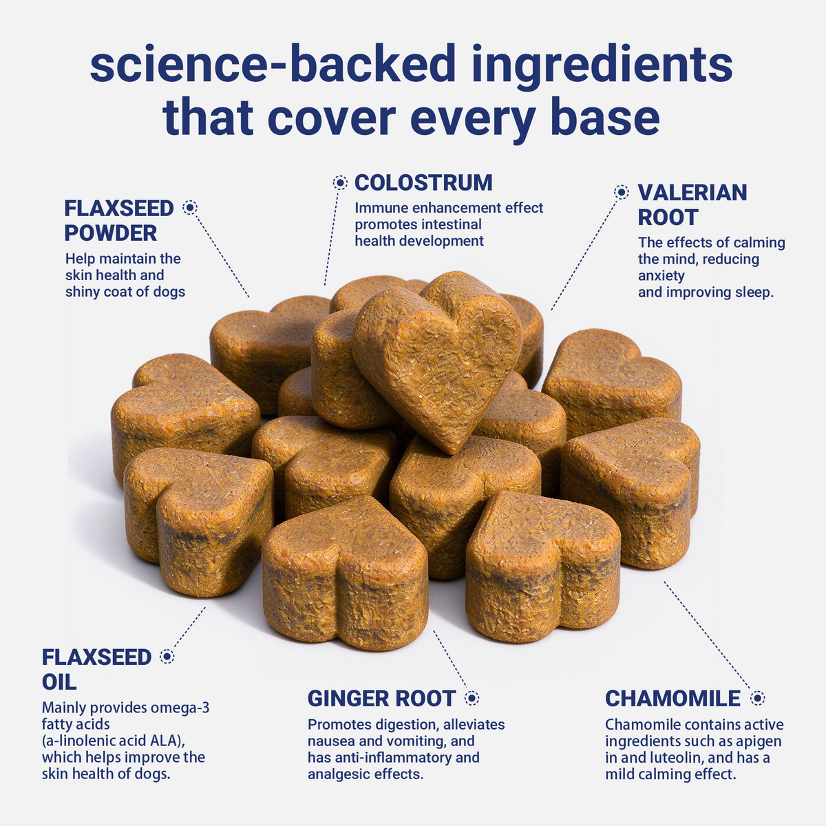 OURCARES Calming Chews for Dogs, Relief for Separation Anxiety, Thunder & Fireworks Stress Support