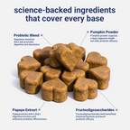 OURCARES Probiotic Bites soft chews support dog digestive health and immune system, daily probiotic supplement for all breeds
